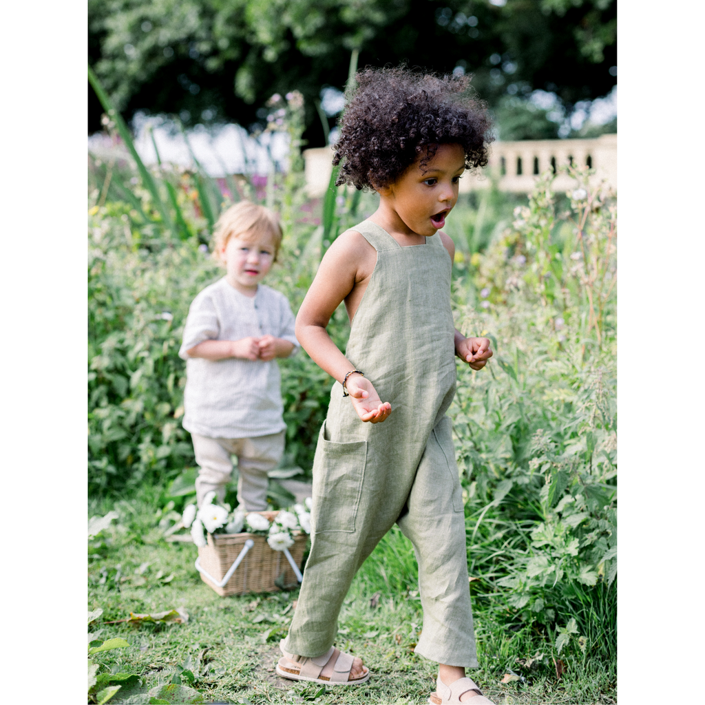Linen overalls online baby boy
